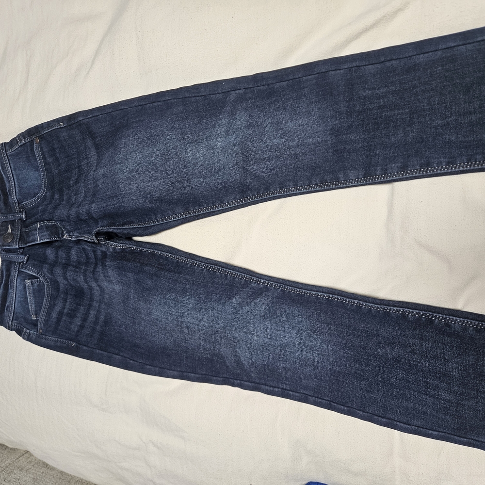 Deep Blue Straight Leg Denim Jeans